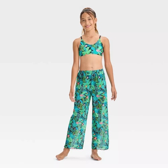 art class Other - Art Class Tropical Leaf Print Kids Pajama Set